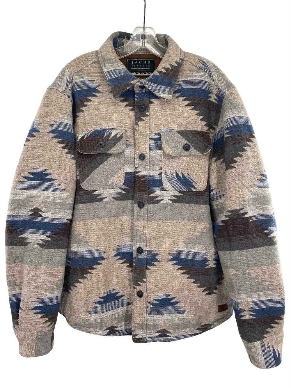 Jachs New York Aztec Wool Blend Shirt Jacket Shacket Southwestern Size Large